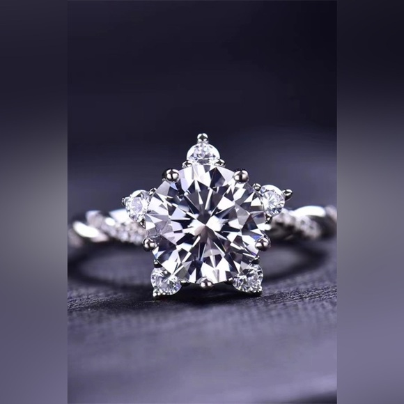 3 Carat Moissanite Twisted Ring